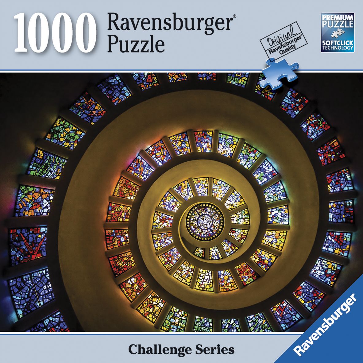 Stainglass Spiral 1000 pc Challenge puzzle