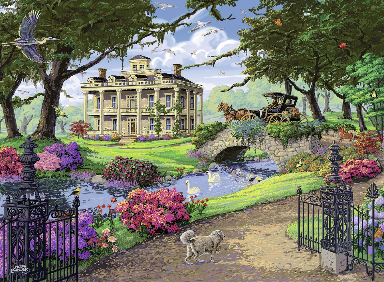 Visiting the Mansion 500 piece puzzle