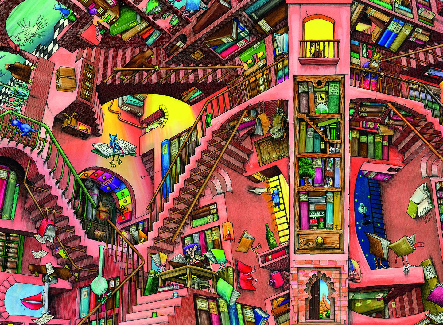 Colin Thompson Ludicrous Library 1000 pc. puzzle