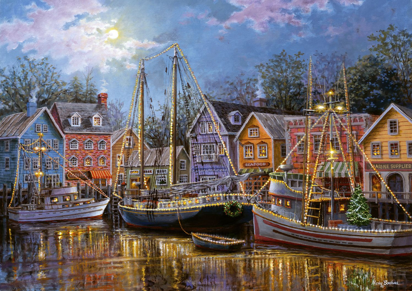 Ships Aglow 500 piece puzzle
