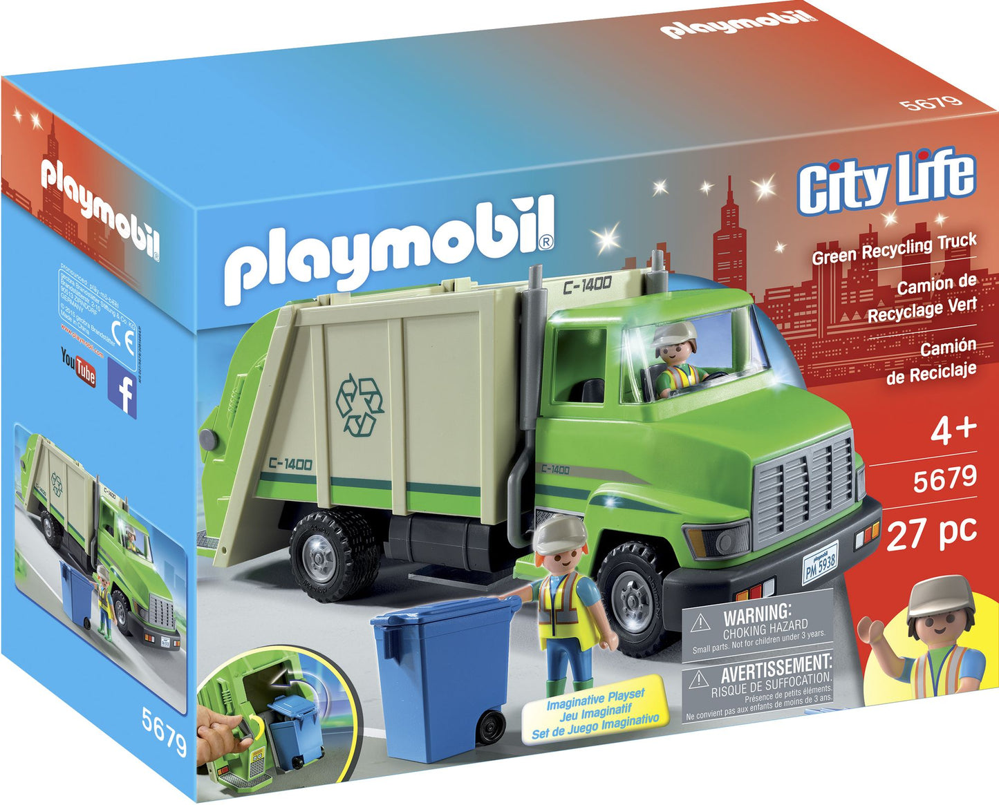 PLAYMOBIL Green Recycling Truck