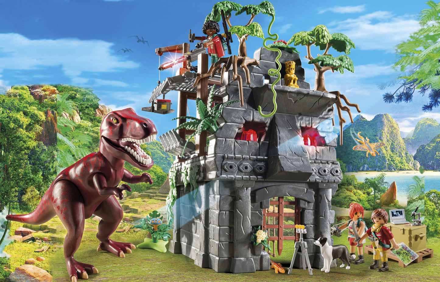 Hidden Temple with T-Rex