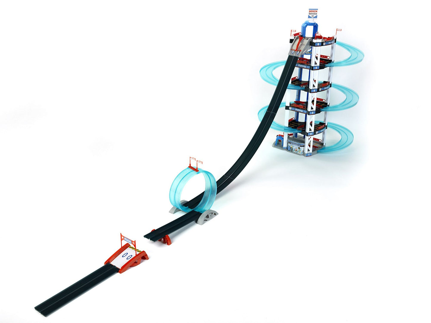 Theo Klein Bosch 6 level Car Park w/ Race Ramp & Loop