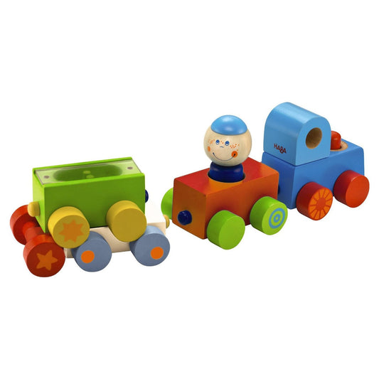 HABA Habatown All Aboard Wooden Magnetic Stacking Train