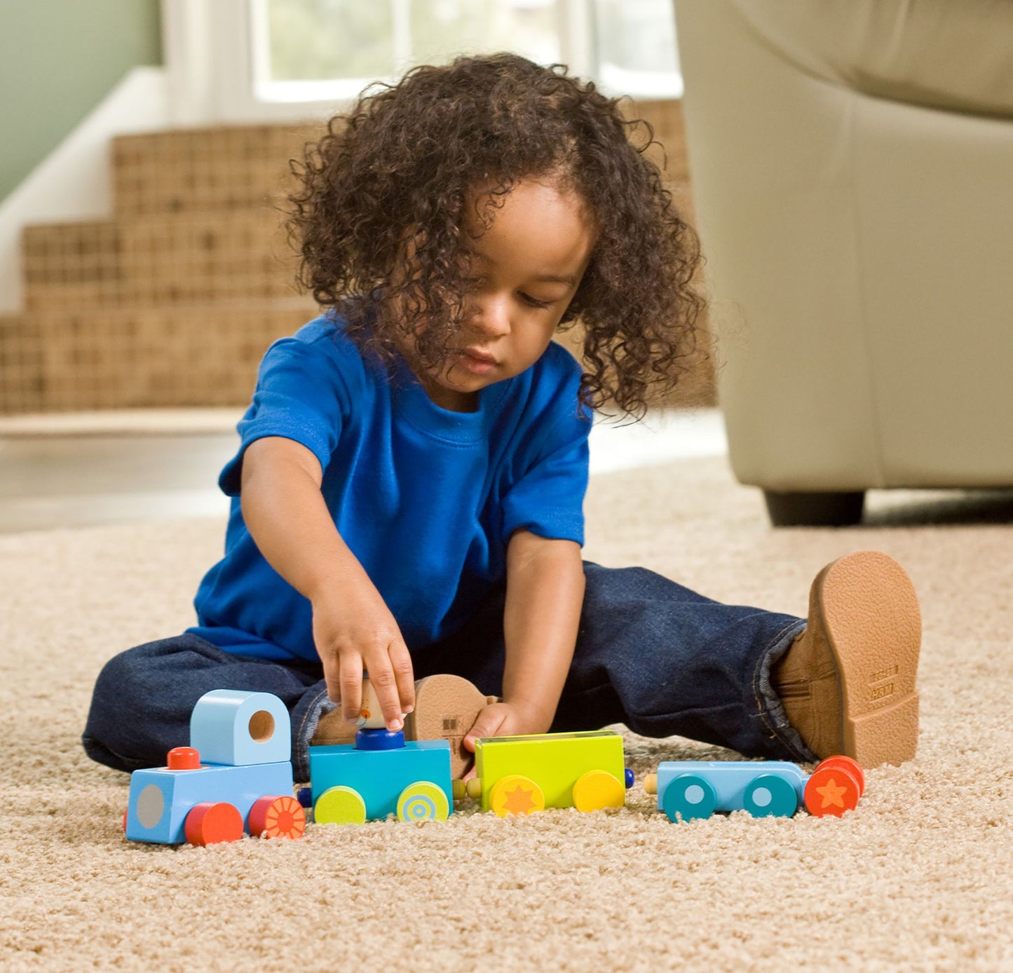 HABA Habatown All Aboard Wooden Magnetic Stacking Train
