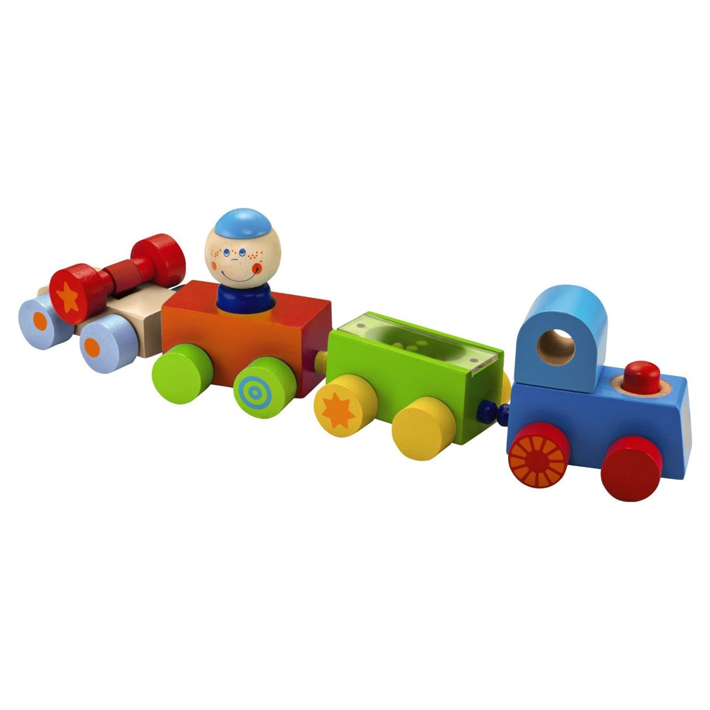 HABA Habatown All Aboard Wooden Magnetic Stacking Train