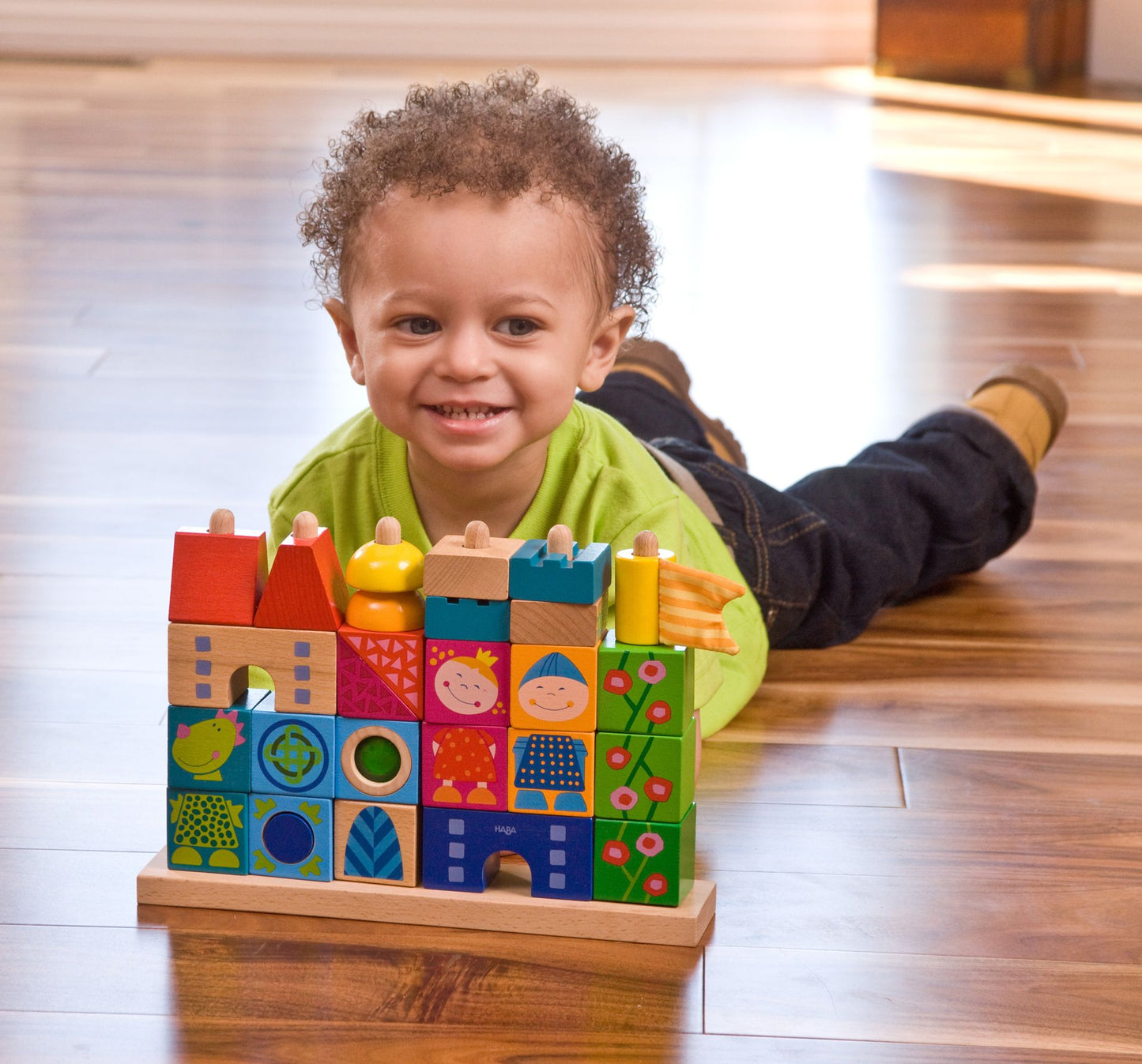 HABA Stack-A-Dragons Castle Wooden Block Set