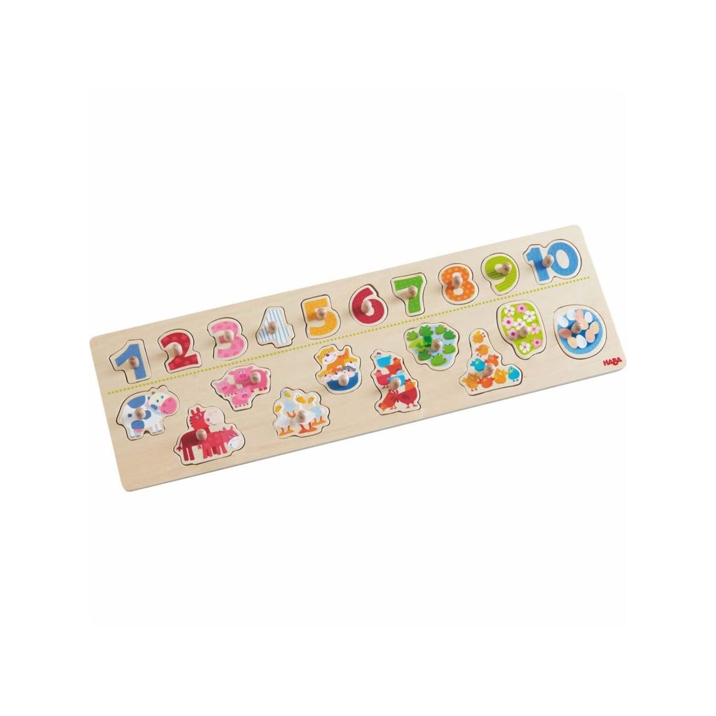 HABA Clutching Puzzle Animals by Number - 20 Piece