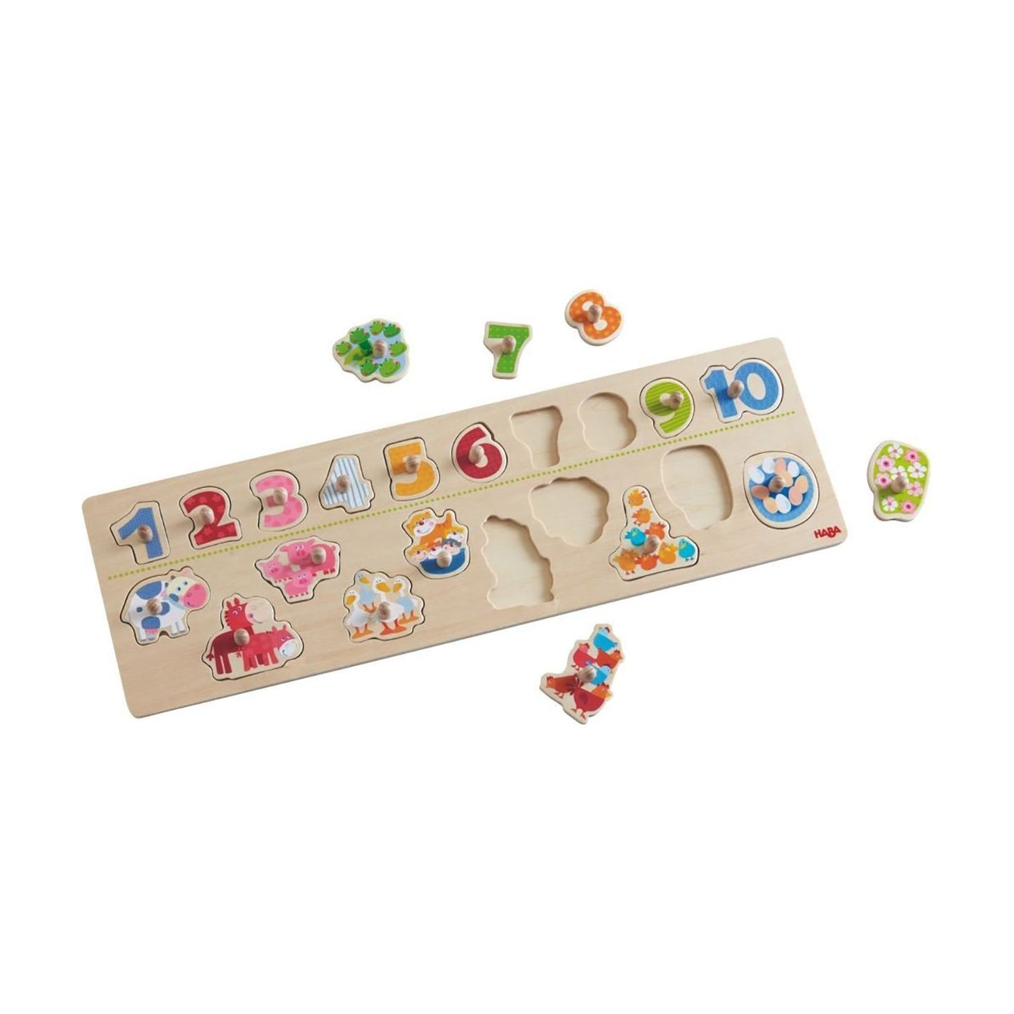 HABA Clutching Puzzle Animals by Number - 20 Piece