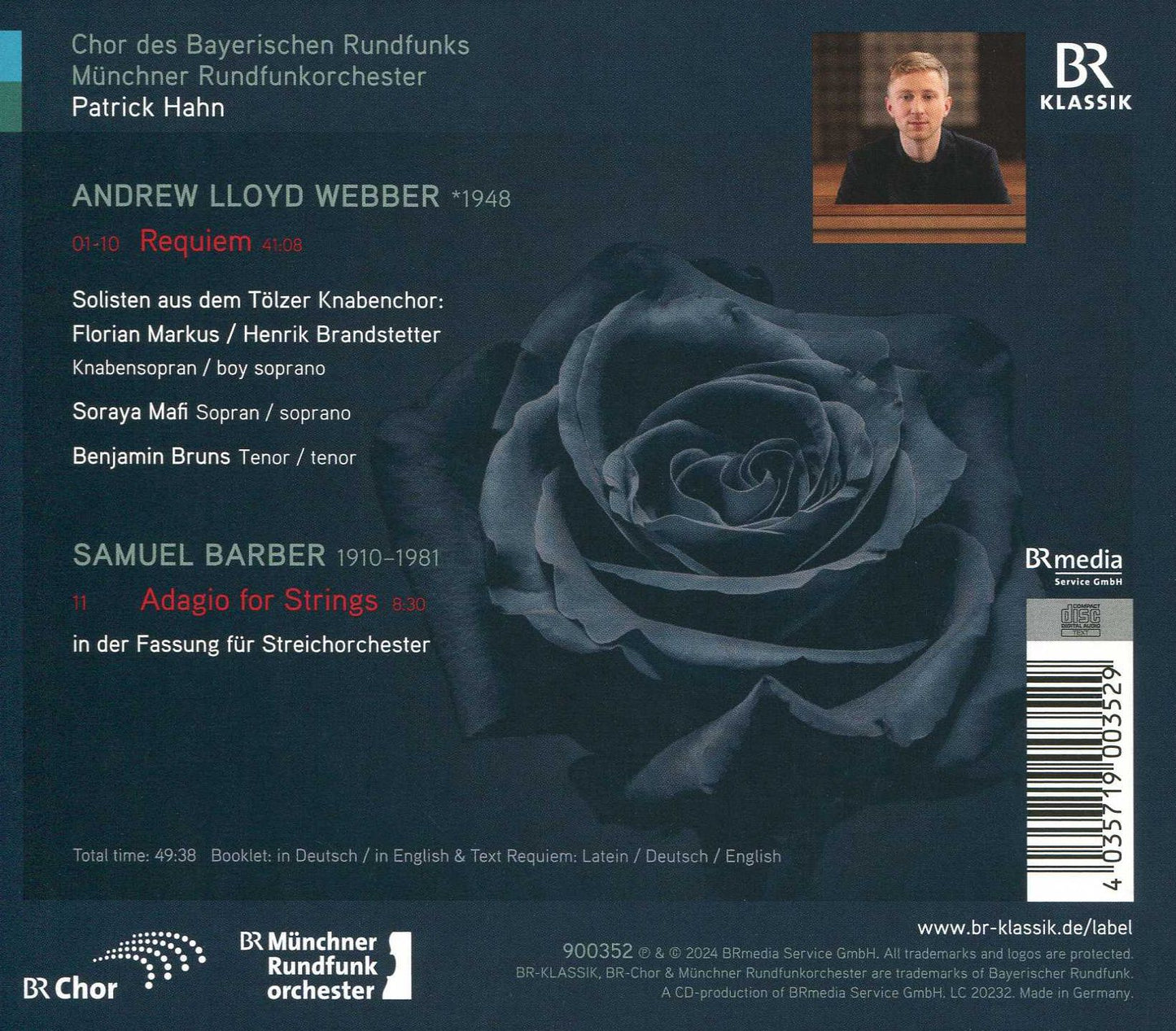 Requiem; Barber: Adagio (Barber / Webber / Munich Radio Orchestra)