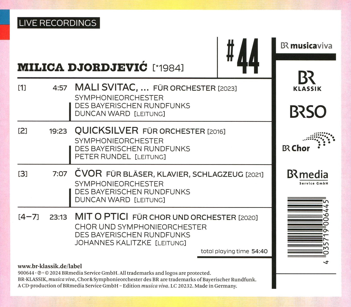Milica Djordjevic 44 - Mali Svitac Quicksilve (Milica Djordjevic / Chor Des Bayerischen Rundfunks)