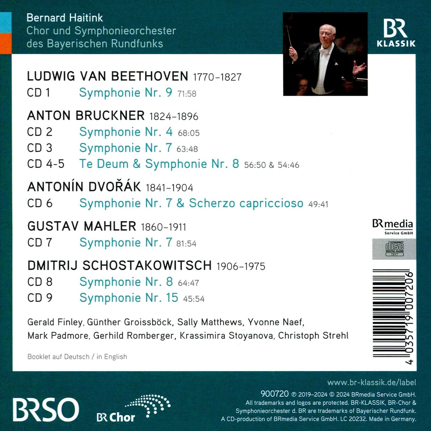 Bernard Haitink - Portrait, Vol. 2 (L.V. Beethoven / Bruckner / Padmore)