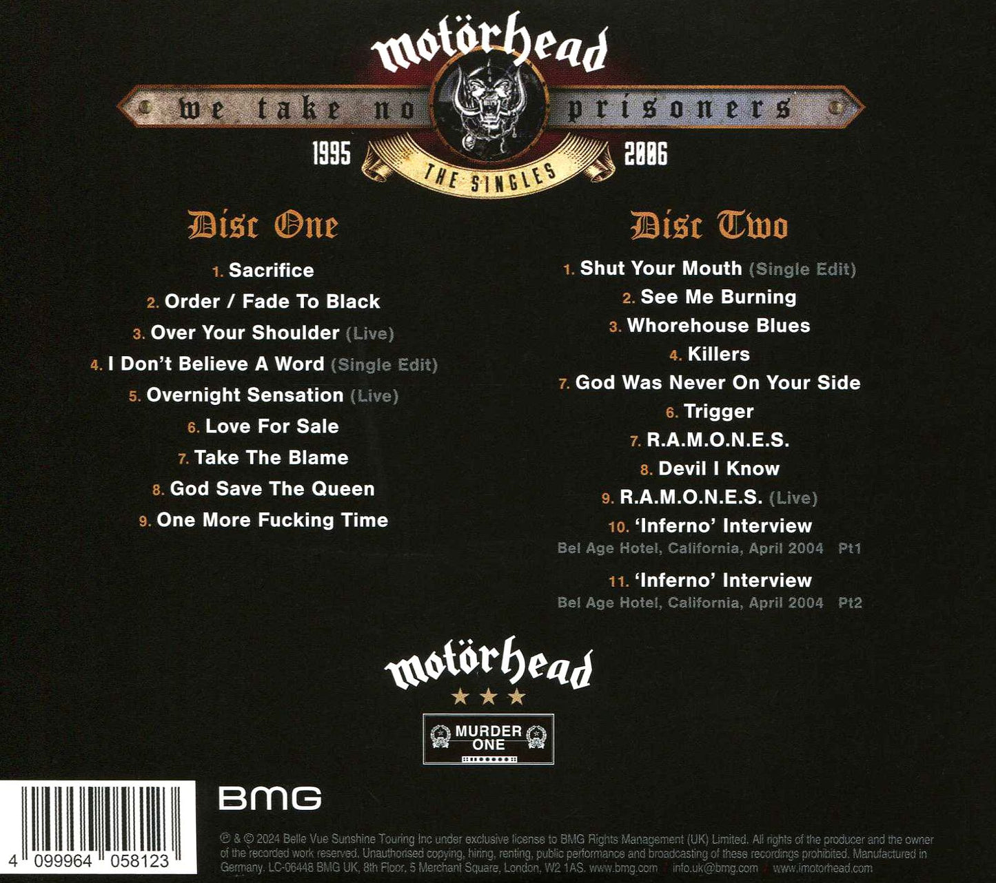 We Take No Prisoners (The Singles 1995-2006) [2 CD]