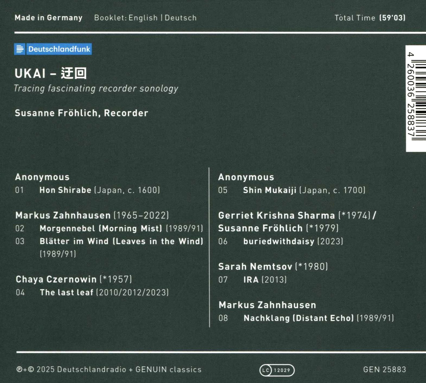 Ukai (Czernowin / Zahnhausen / Frohlich)