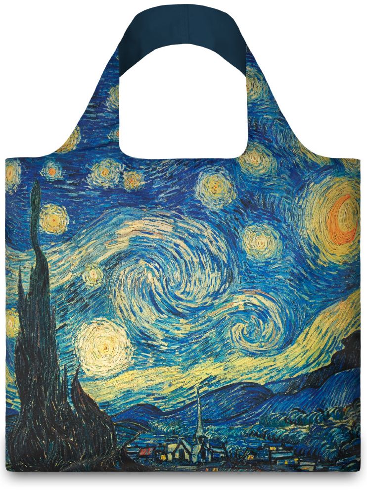 Starry Night by Vincent Van Gough Tote in Matching Pouch