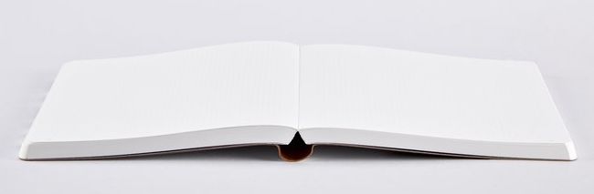 Write-Wrong Notebk Blk Silk Screen White Bnded Lthr 6.5x8.5" 256 Dot Pgs