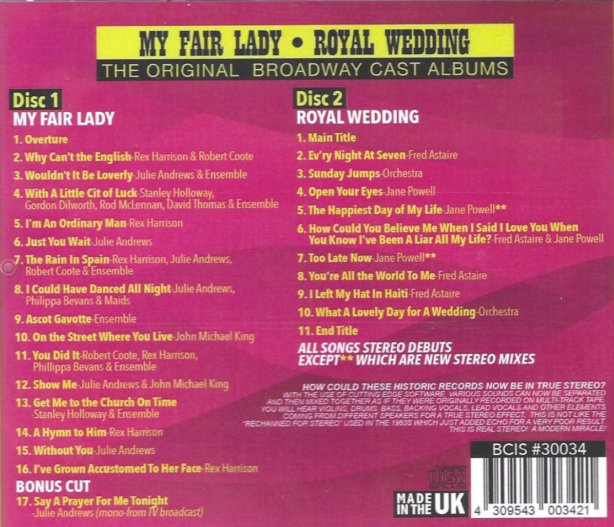 My Fair Lady (1956) / Royal Wedding / O.C.R.