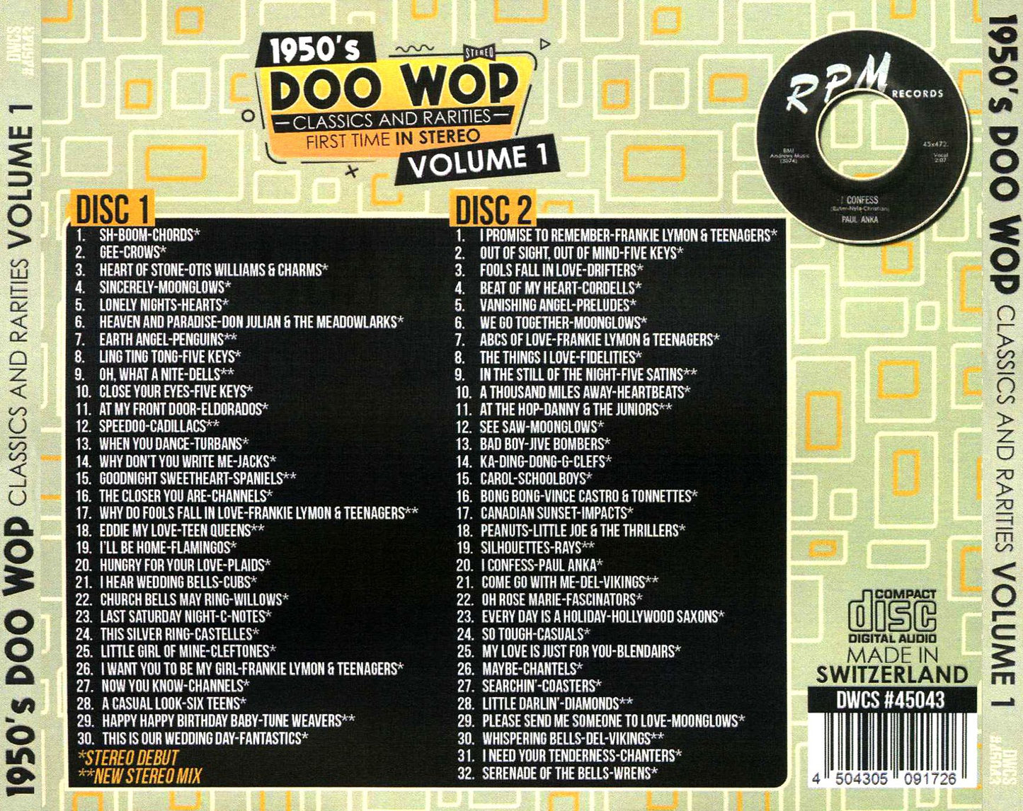 1950S Doo Wop Classics And Rarities 1 / Various