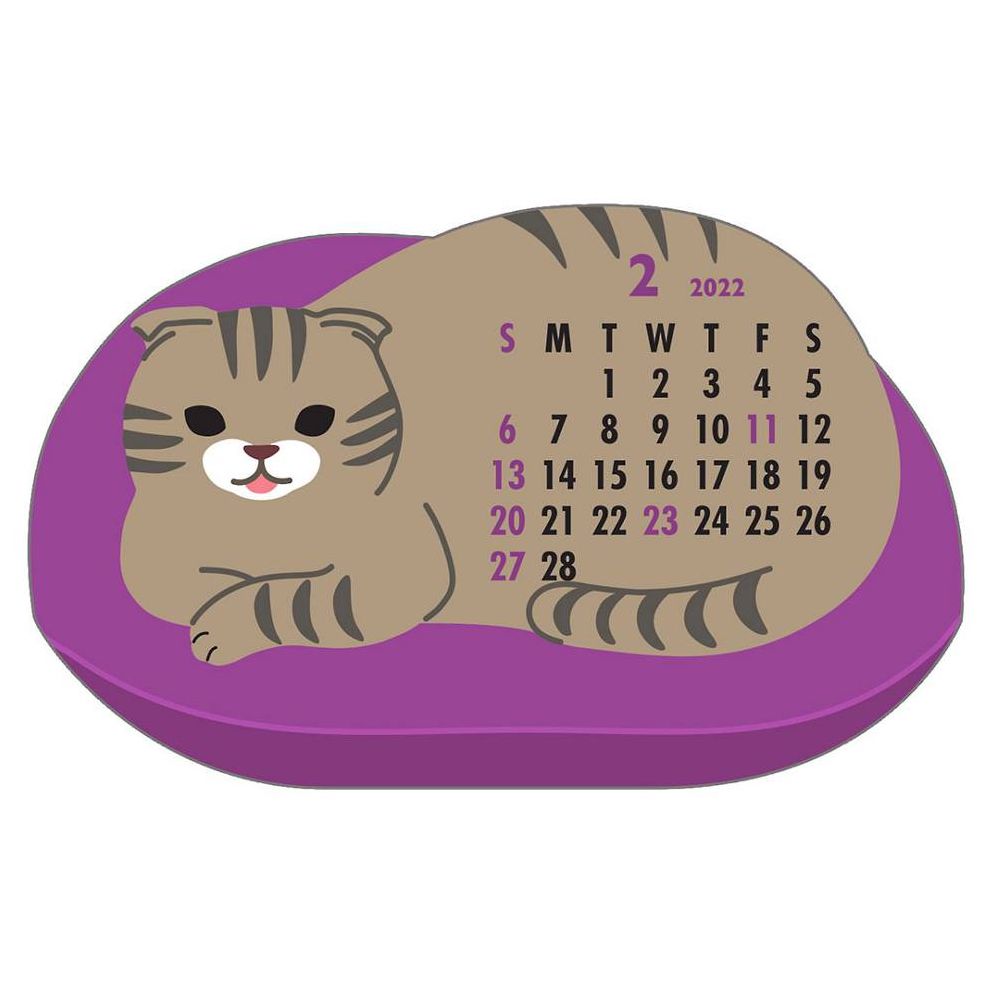 2022 Relaxed Cat Desk Calendar