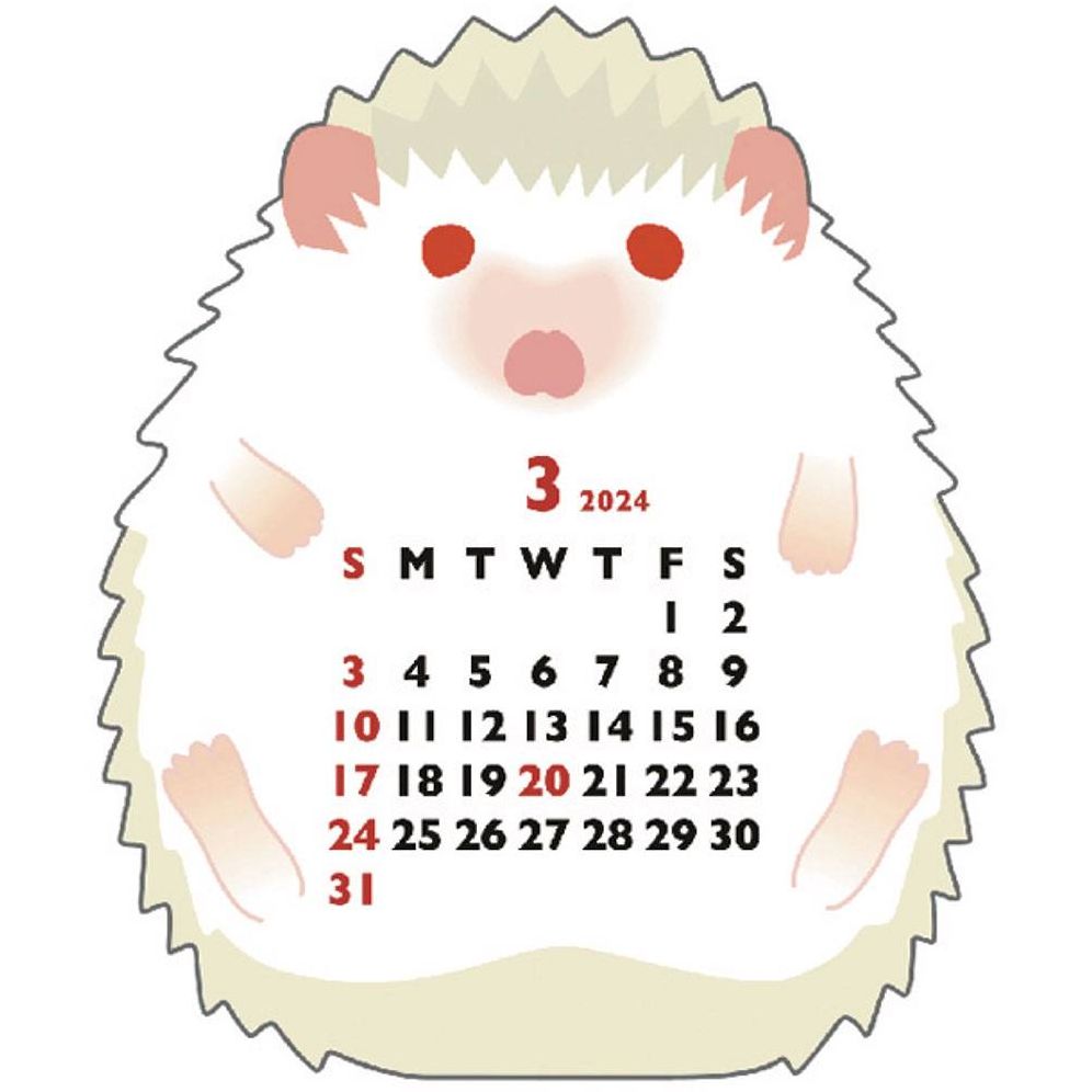2024 Hedgehog Desk Calendar