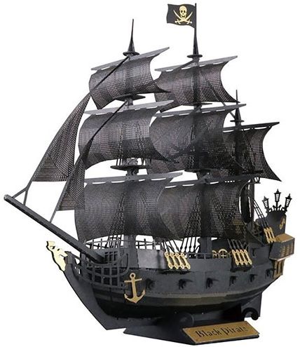 PAPER NANO - BLACK PIRATE SHIP