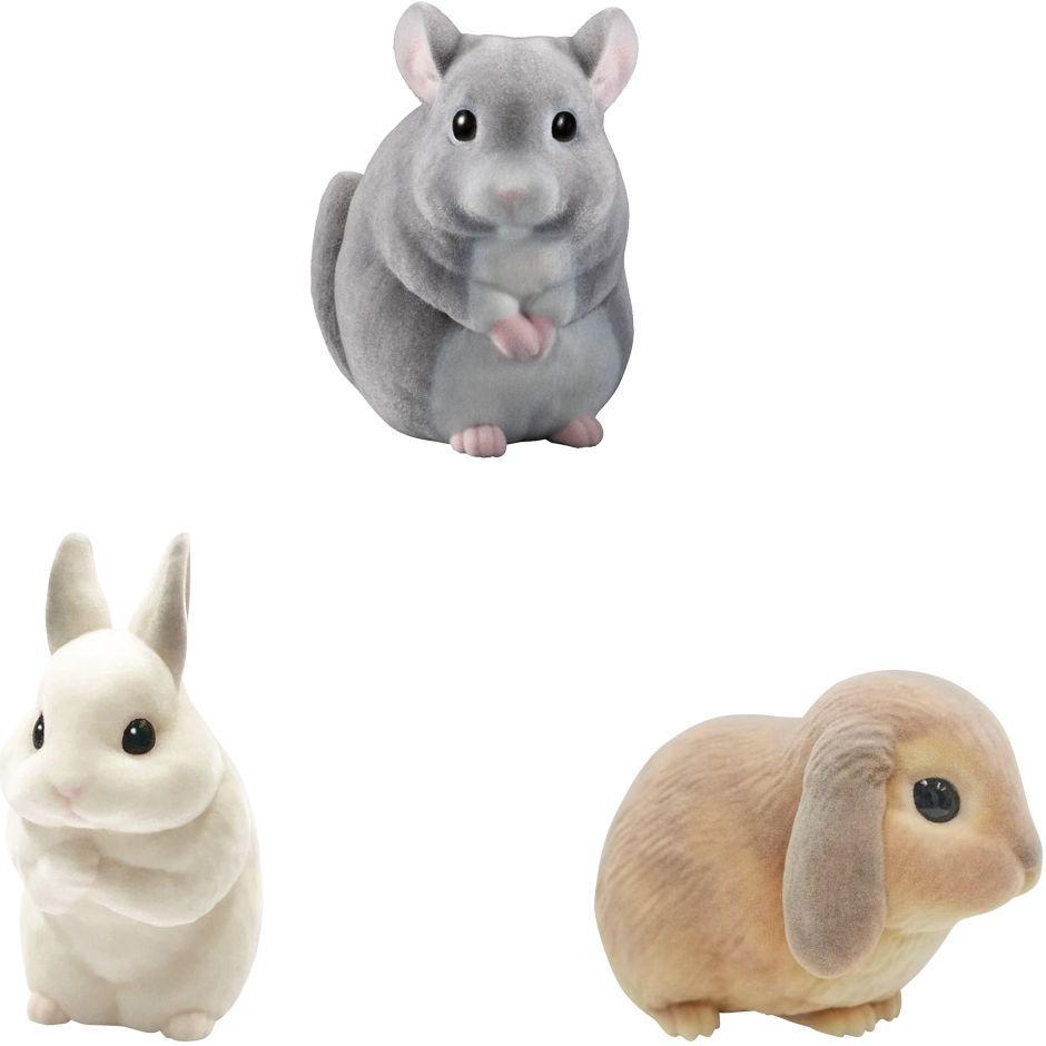 Flocked Tenori Friends 2 Assortment (Bandai Shokugan)