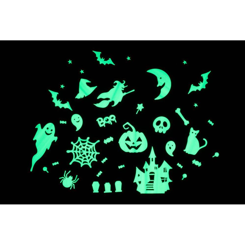 Glow In The Dark Halloween Town Wall Stickers