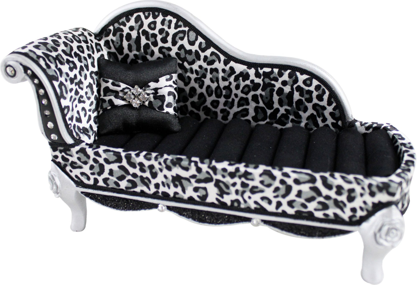 Silver Pin-Up Cheetah Lounge Chair Ring Holder