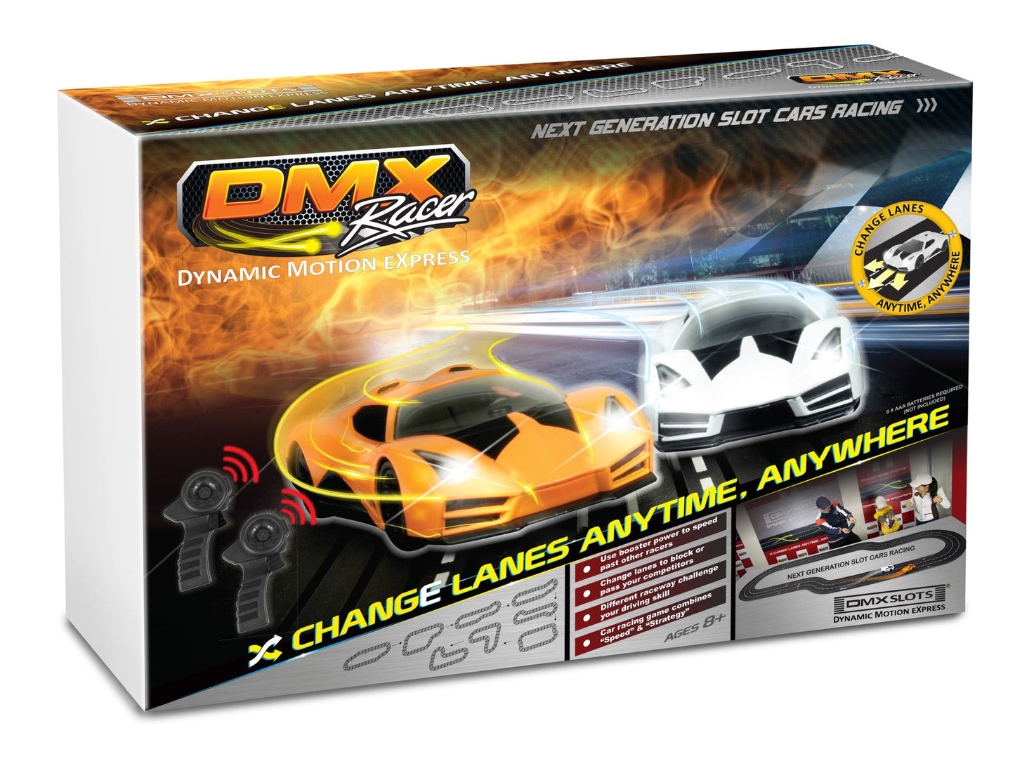 DMXSLOTS DMX Racer G2 Slot Car Racing Package (Instant speed controller)