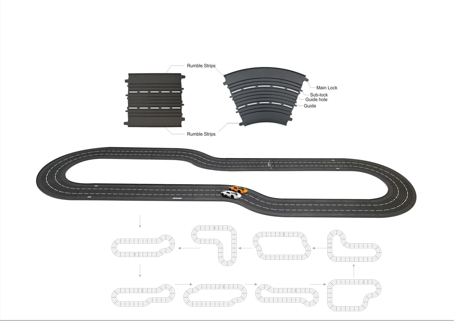 DMXSLOTS DMX Racer G2 Slot Car Racing Package (Instant speed controller)