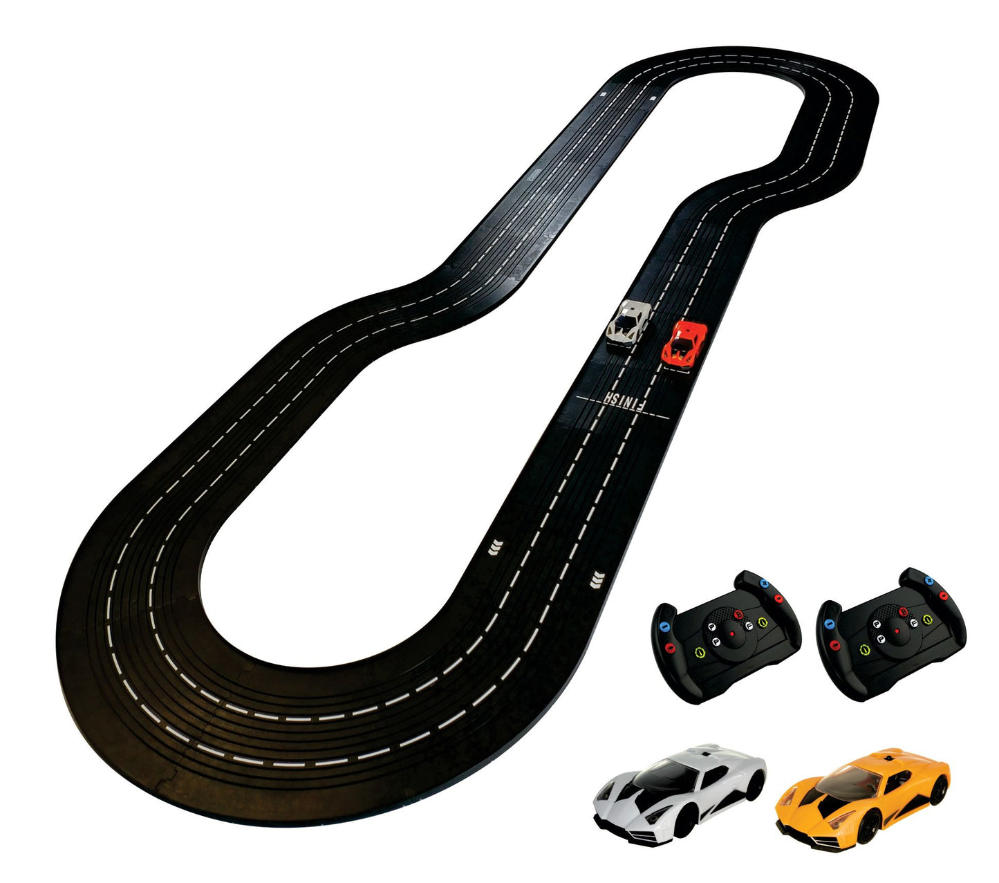 DMXSLOTS DMX Racer G2 Slot Car Racing Package (5 button steering wheel controller)