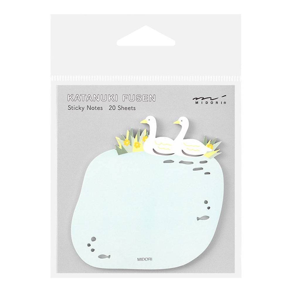Midori Sticky Notes - Die-Cutting Swans