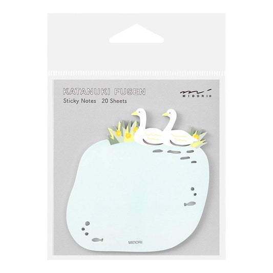 Midori Sticky Notes - Die-Cutting Swans