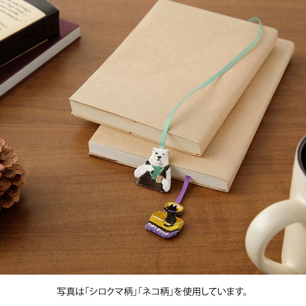 Midori Bookmarker Embroidery Cat