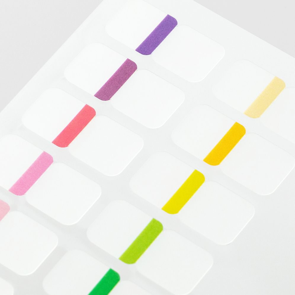 Midori Index Labels: Chiratto 24 Vivid Colors