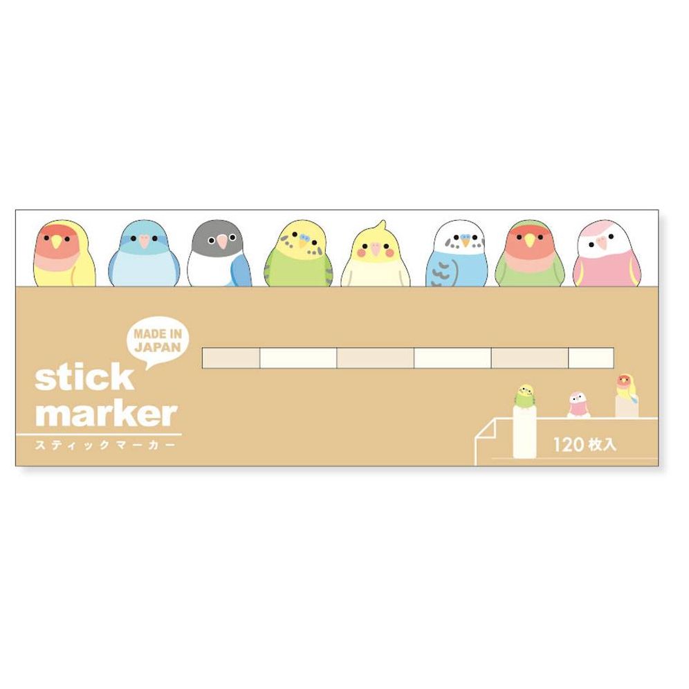 Mindwave Colorful Birds Stick Page Markers
