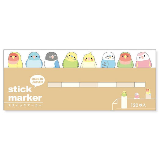 Mindwave Colorful Birds Stick Page Markers
