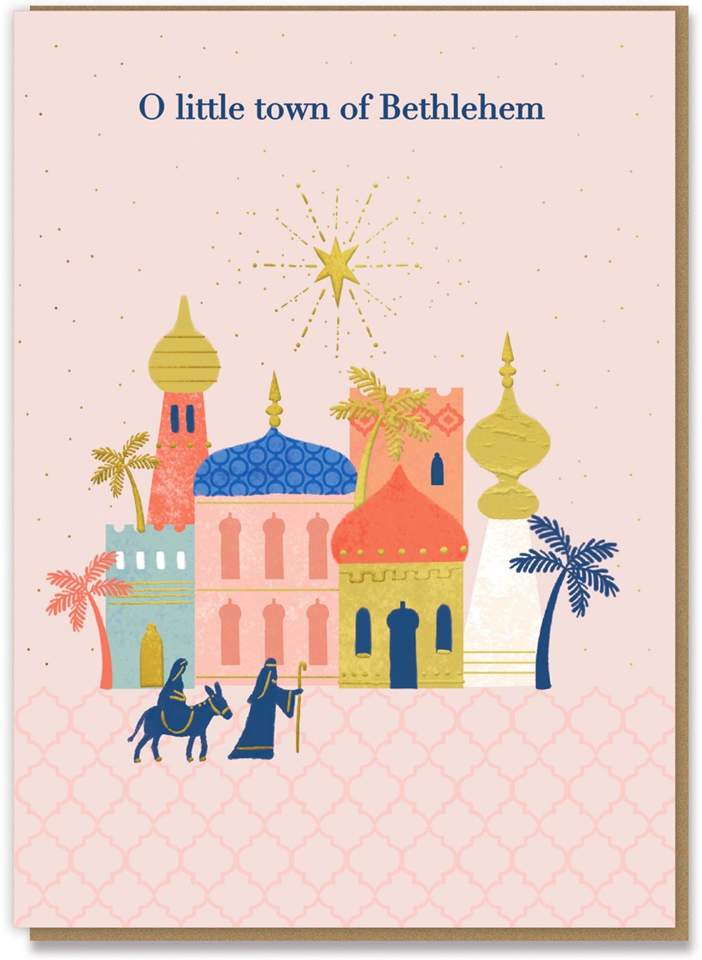 Christmas Greeting Card O little town of Bethlehem