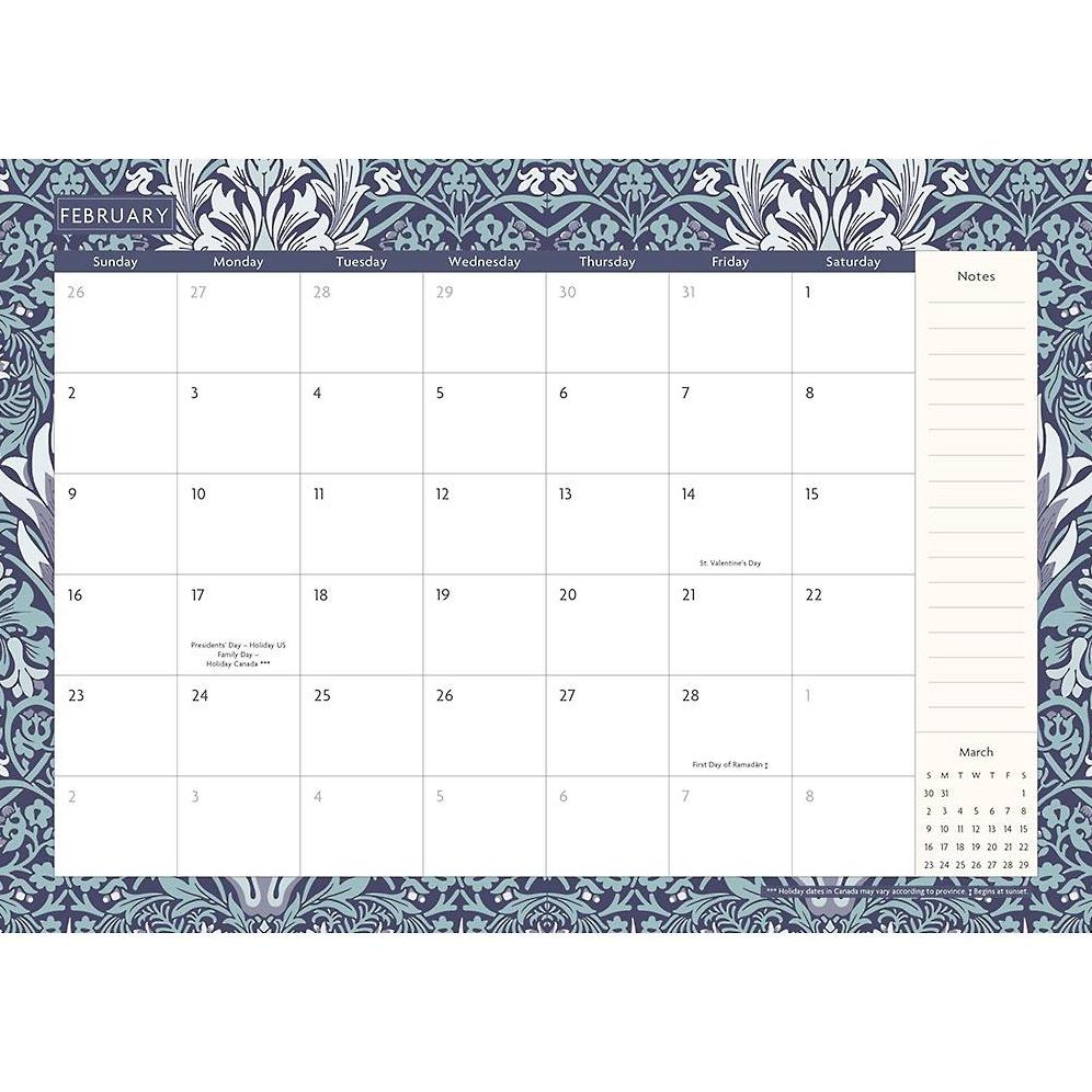 2025 William Morris Embossed Planner