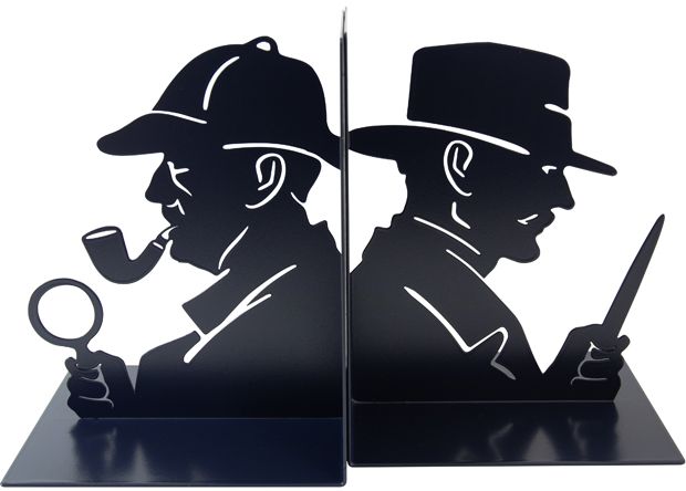 Sherlock and Moriarty Metal Bookends