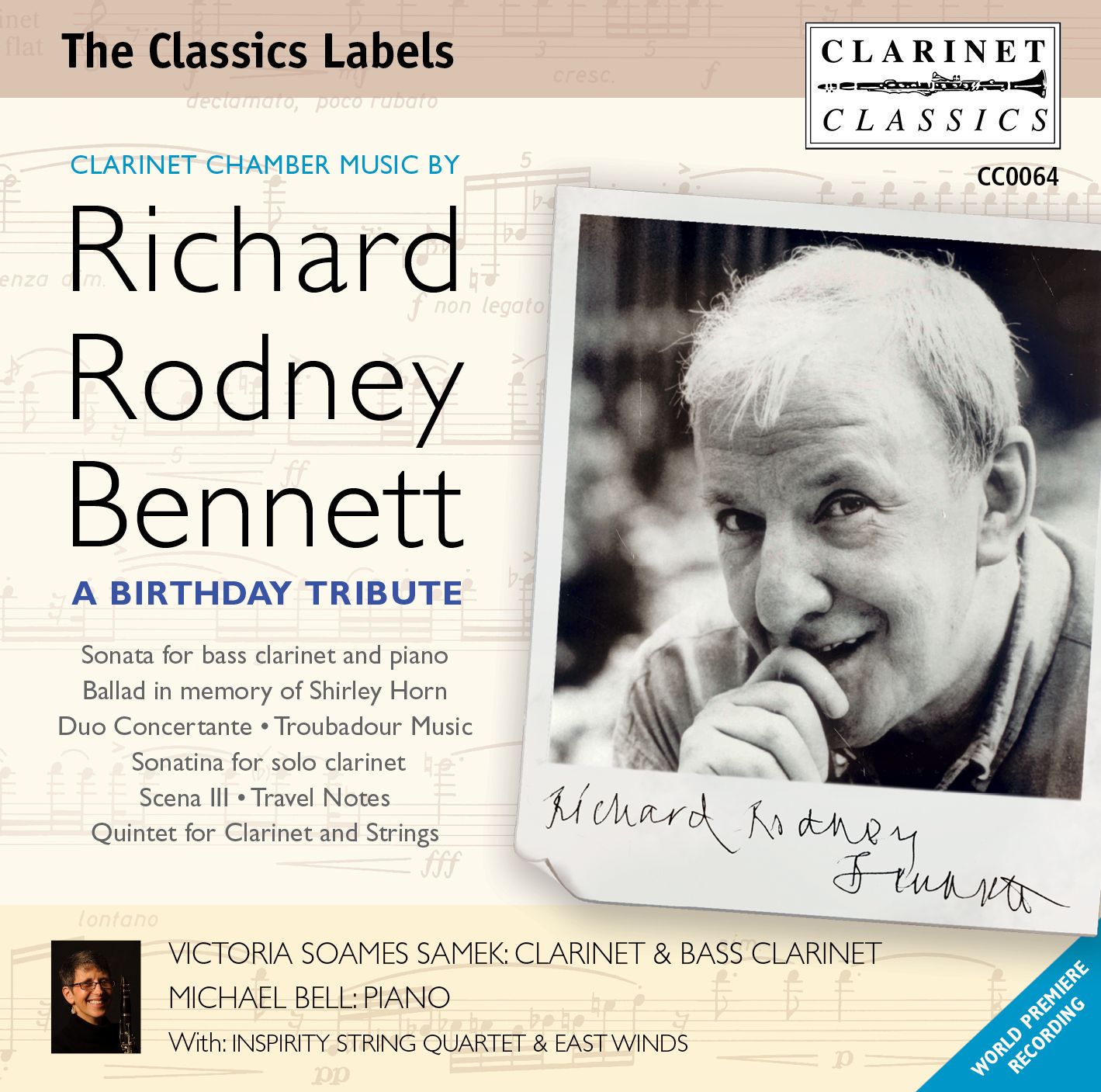 Clarinet Chamber Music by Richard Rodney Bennett: A Birthday Tribute