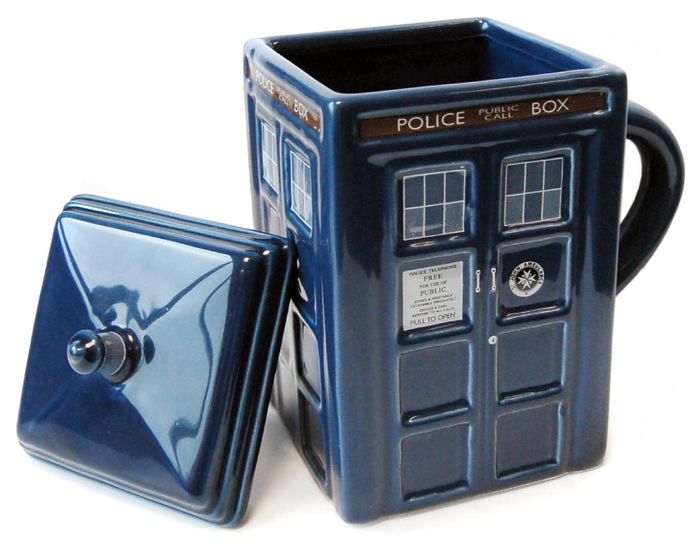 Doctor Who 2D TARDIS Sculpted Ceramic Mug
