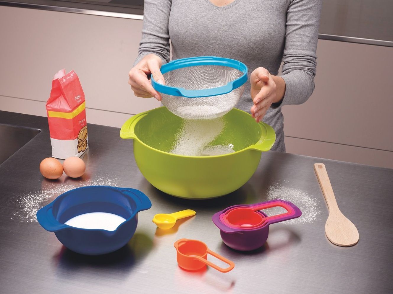 Nest Plus Multi Color Food Preparation Set of 9