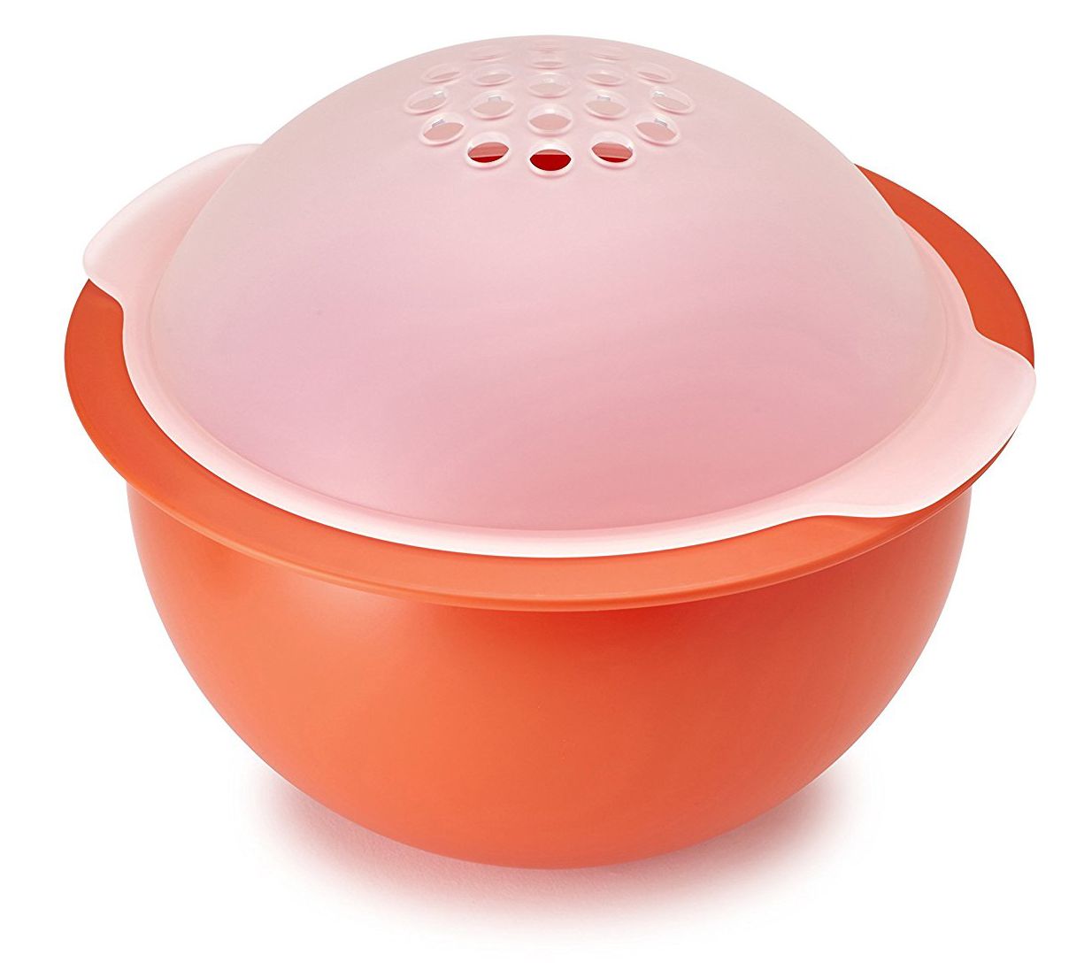 MICROWAVE popcorn maker with kernel filtering lid