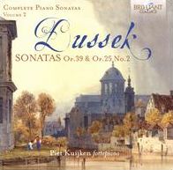 Dussek: Complete Piano Sonatas, Vol. 2 - Sonatas Op. 39 & Op. 25 No. 2