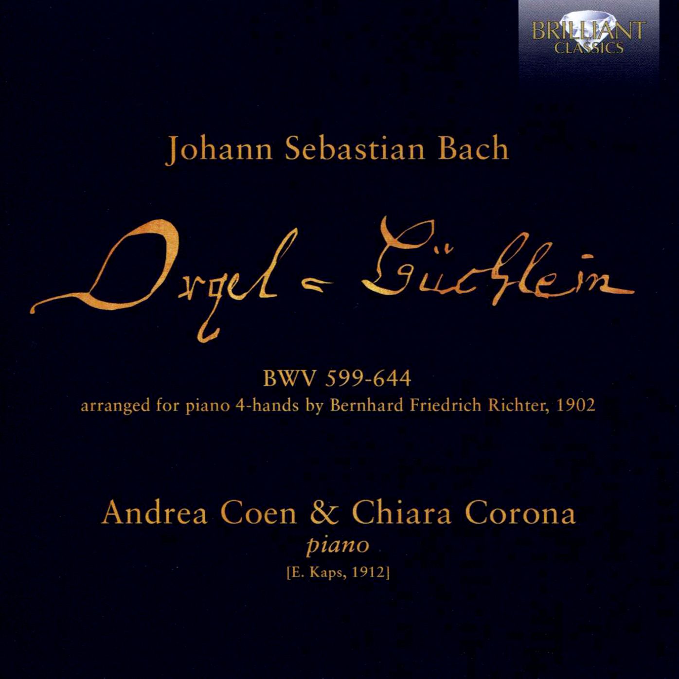 Orgelbuchlein Bwv 599-644 Arranged For Piano (J.S. Bach)