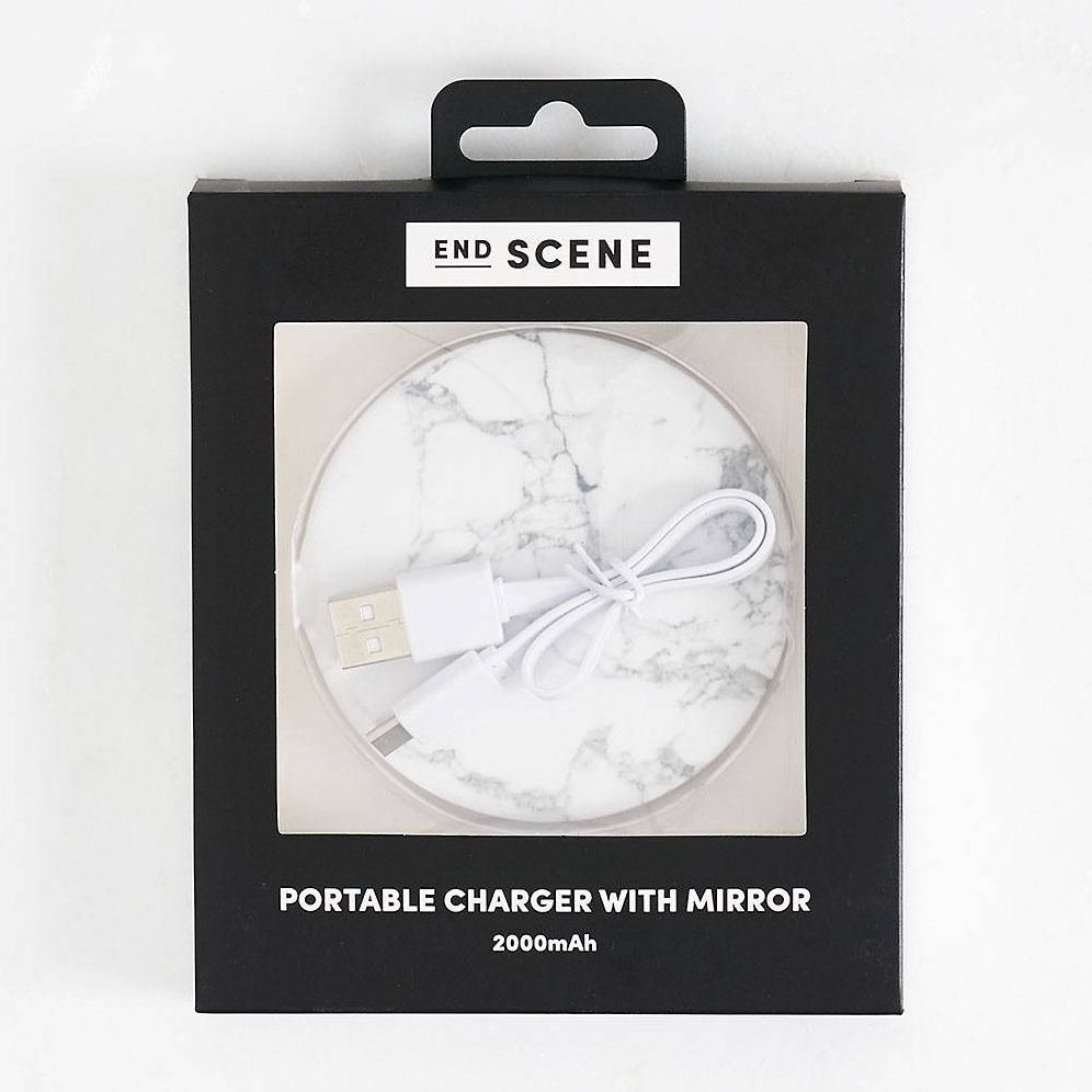 Endscene Marble Portable Charger w/Mirror