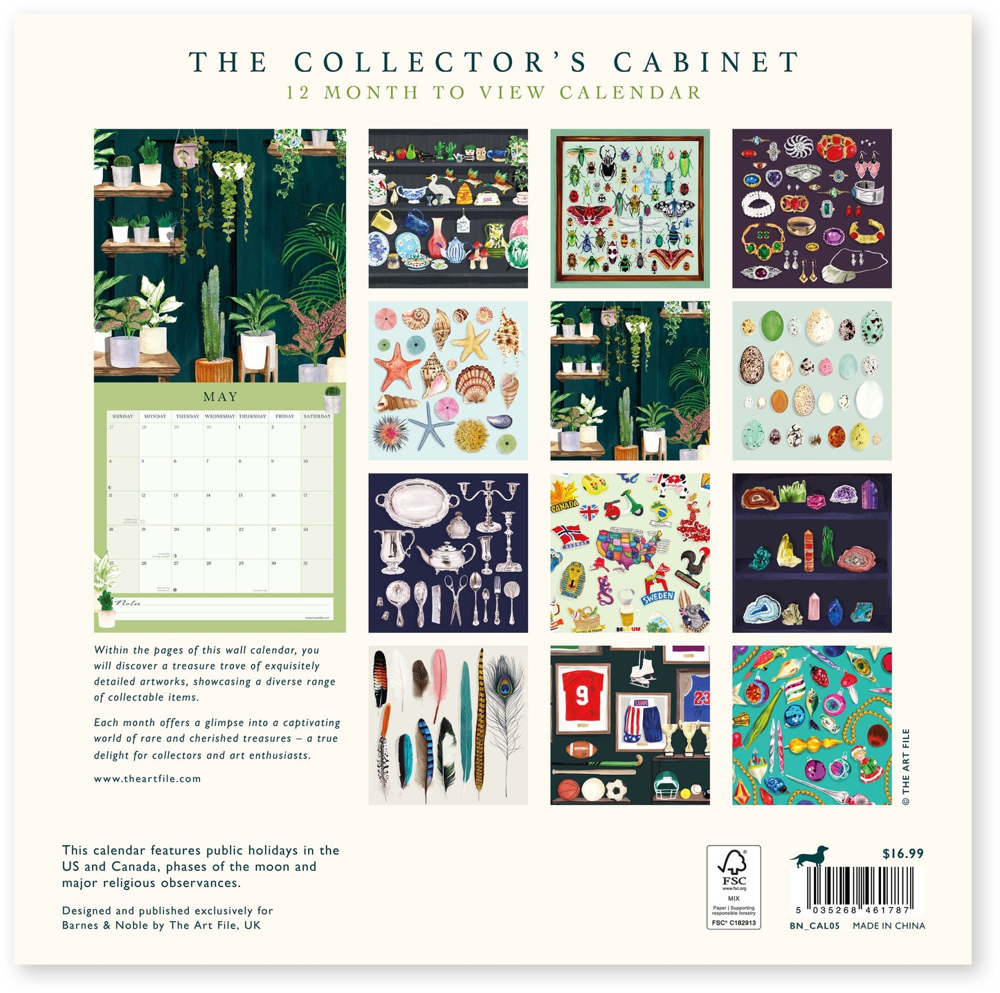 2025 COLLECTOR'S CABINET WALL CALENDAR