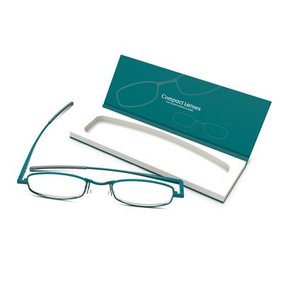 Compact Lenses Flat-Folding Reading Glasses Surf/Turquoise 2.0