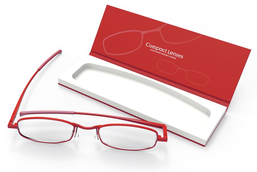 Compact Lenses Flat-Folding Reading Glasses Chilli/Red 1.0